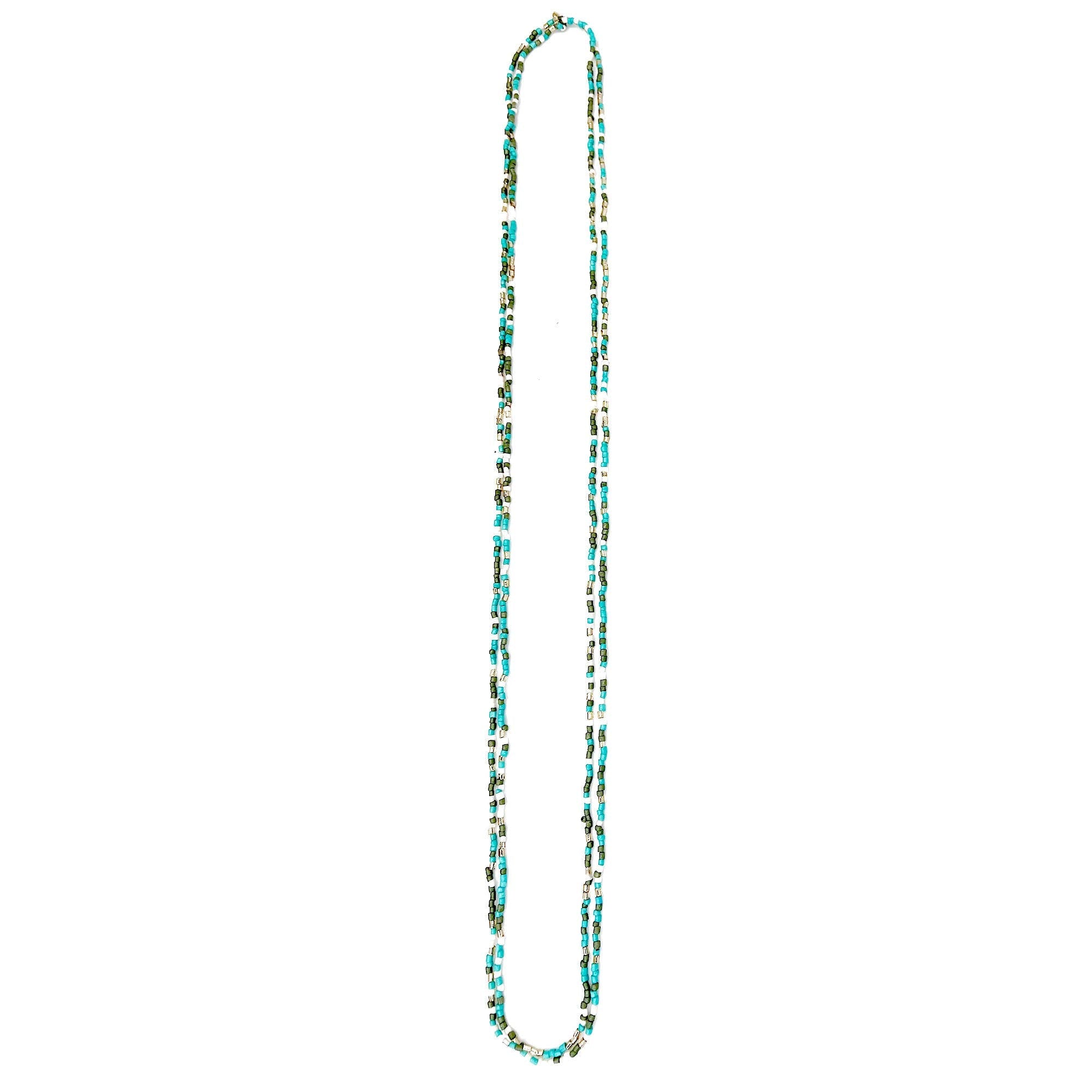 Seed Bead Long Multi-Strand Necklaces- Multiple Color Styles