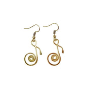 Gold Plated Earrings - Smaller Size Music Note