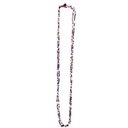 Seed Bead Long Multi-Strand Necklaces- Navy, Burgundy and Gold