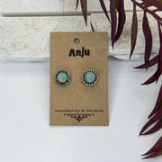 Handcrafted Semiprecious Stone Post Earrings - Amazonite