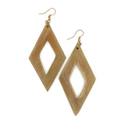 Omala Natural Beige Collection Earrings - Large Diamonds