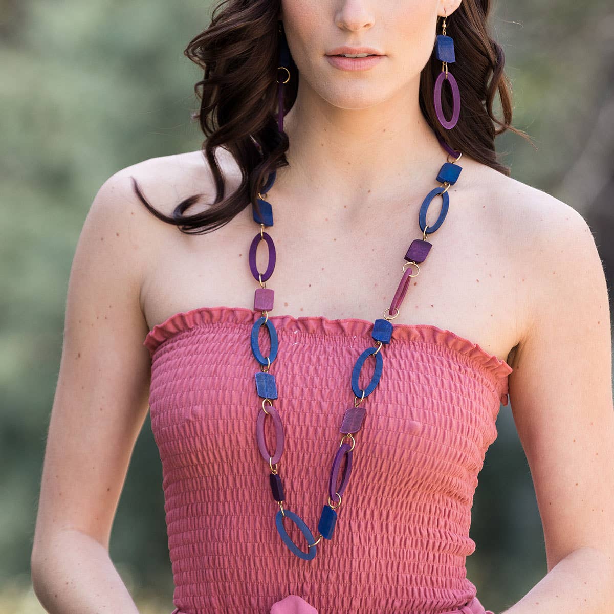 Omala Heliotrope Collection Necklace - Geometric and Ovals