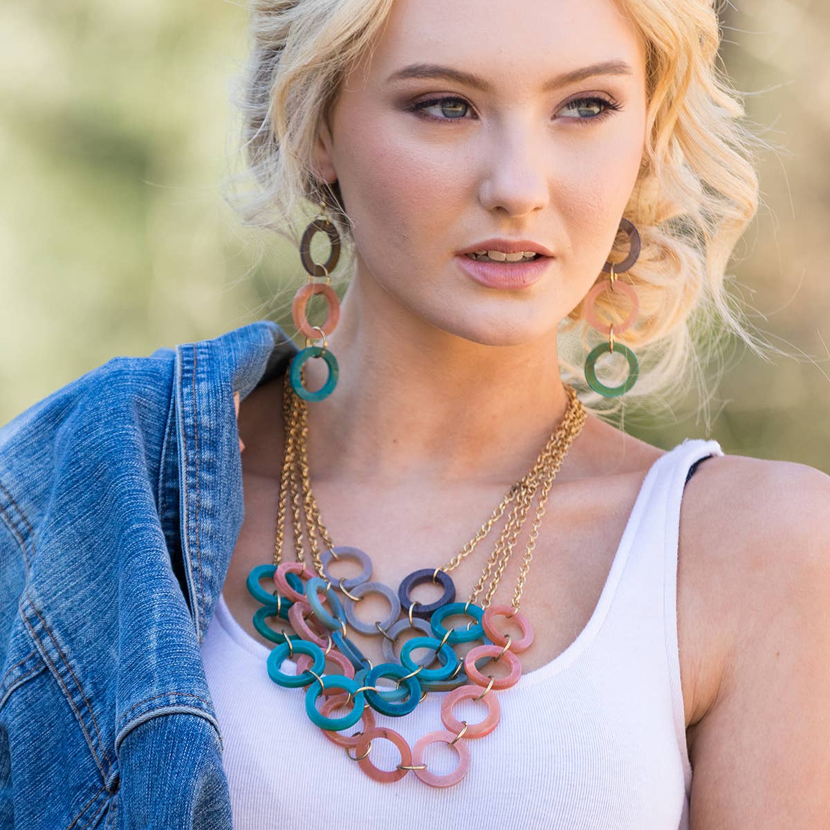 Omala Wildberry Collection - Layered Rings Necklace