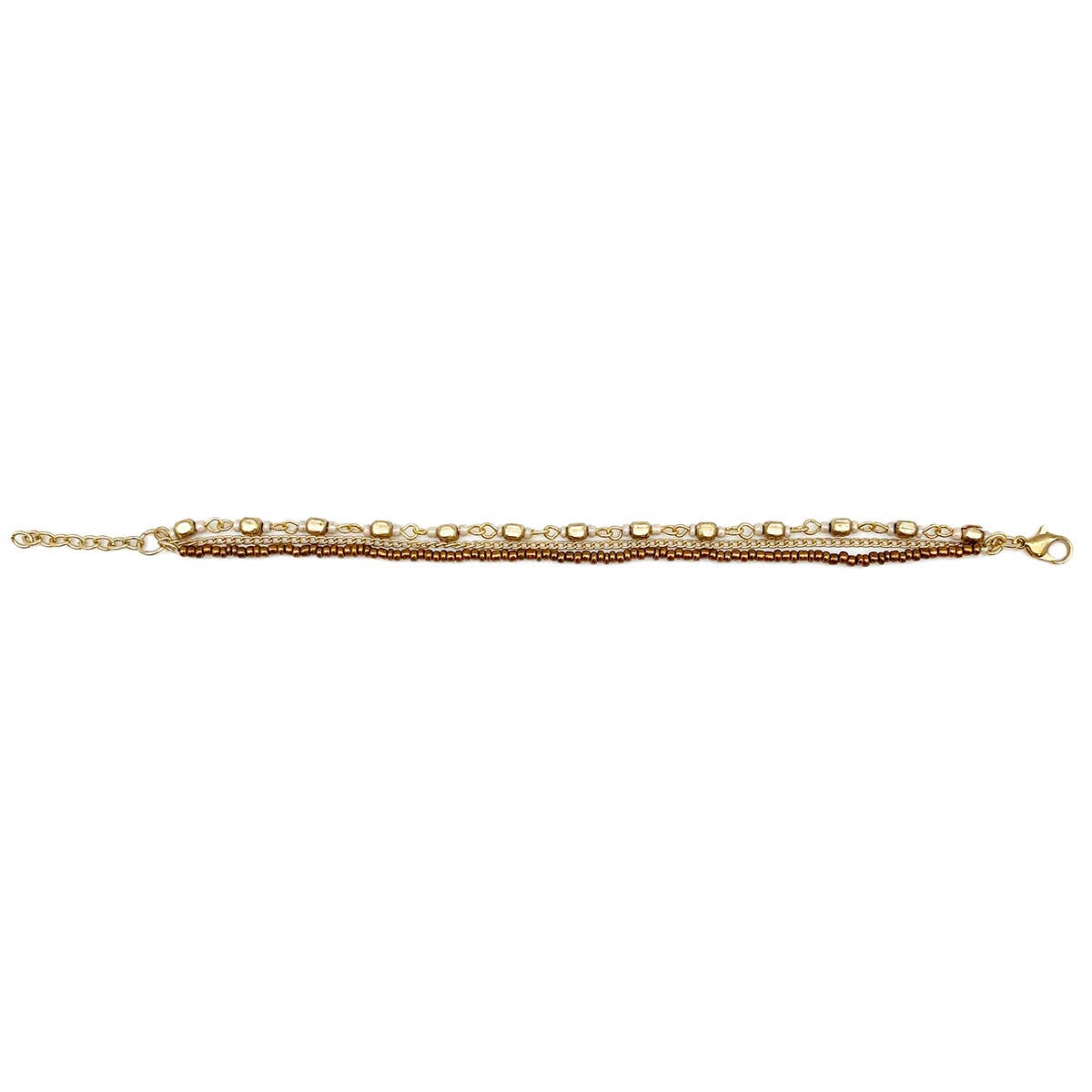 Sachi Coffee & Cream Collection Bracelet - Beads & Chains