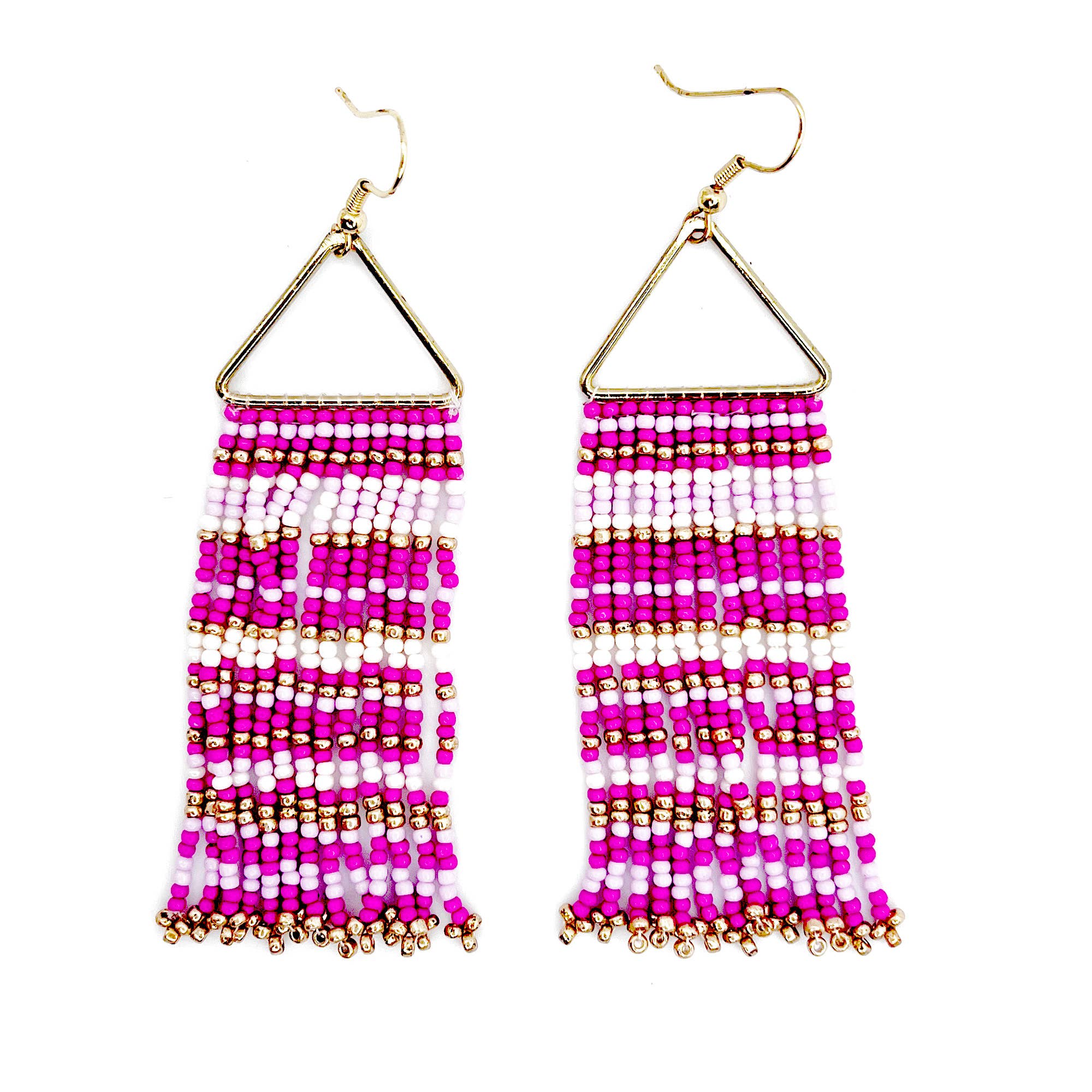 Seed Bead Color Waterfall Earrings - Multiple Color Styles