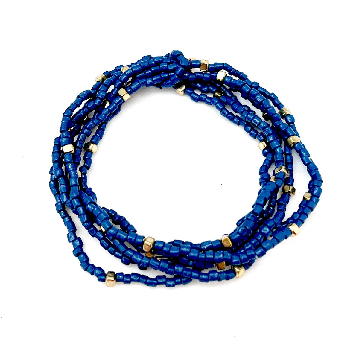Seedbead Stretchy Bunch Bracelets - Blue
