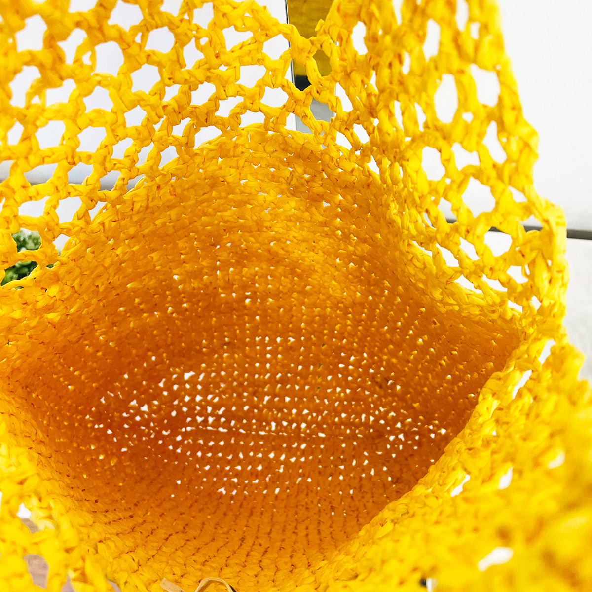 Mira Versatile Woven Raffia Tote Bag - Yellow
