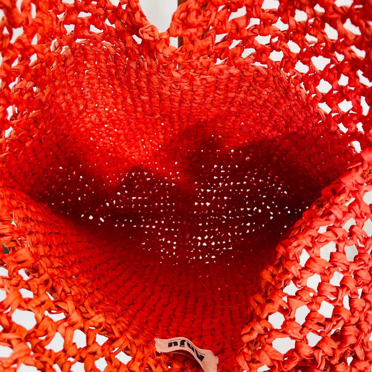 Mira Versatile Woven Raffia Tote Bag - Red