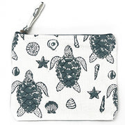 Block-Printed Canvas Zipper Pouch