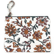 Block-Printed Canvas Zipper Pouch