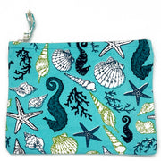 Block-Printed Canvas Zipper Pouch