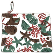 Block-Printed Canvas Zipper Pouch