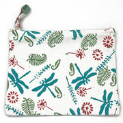 Block-Printed Canvas Zipper Pouch