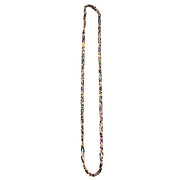 Seed Bead Long Multi-Strand Necklaces- Black, Brown and Tan