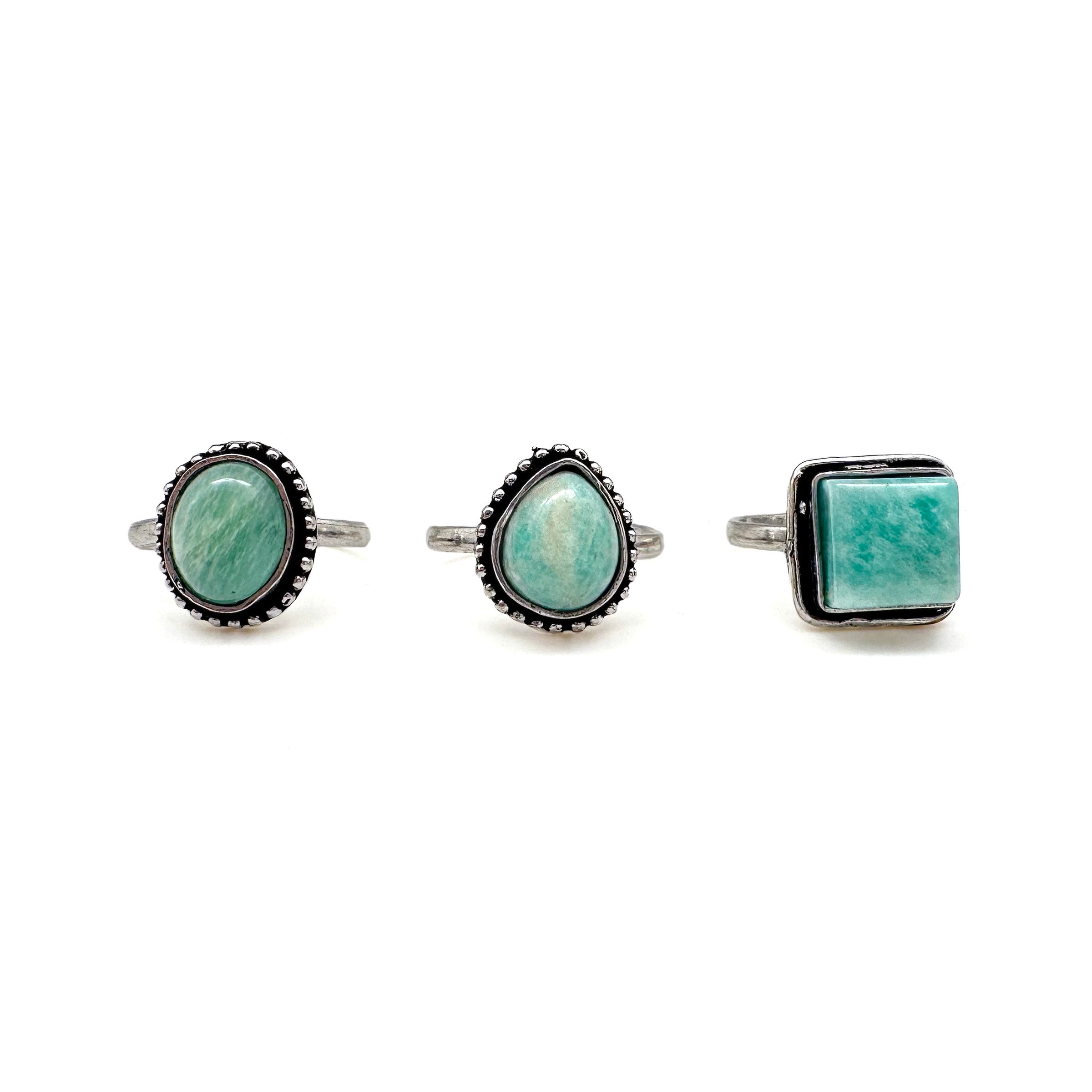 Kashi Semiprecious Small Stone Ring - Amazonite