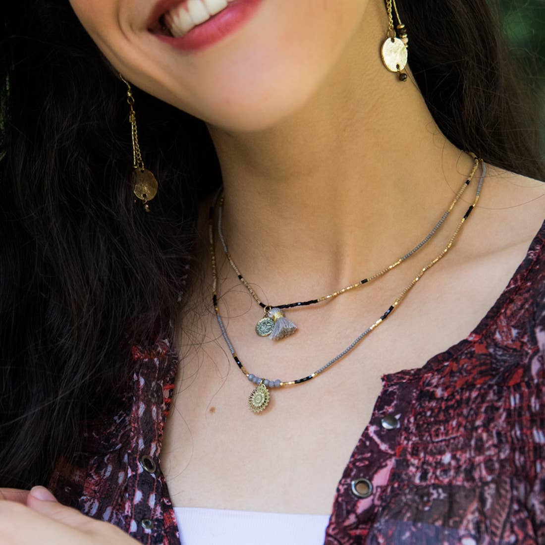 Sachi Dual Layer Short Necklace