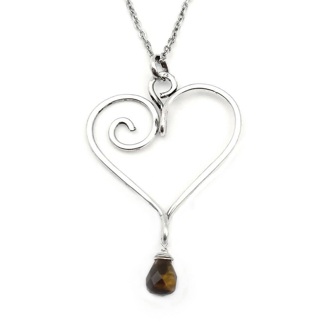 Banjara Tiger's Eye Heart Necklace