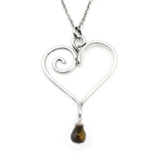 Banjara Tiger's Eye Heart Necklace