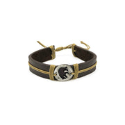 Pull Tie Leather Bracelet - Bear Cutout