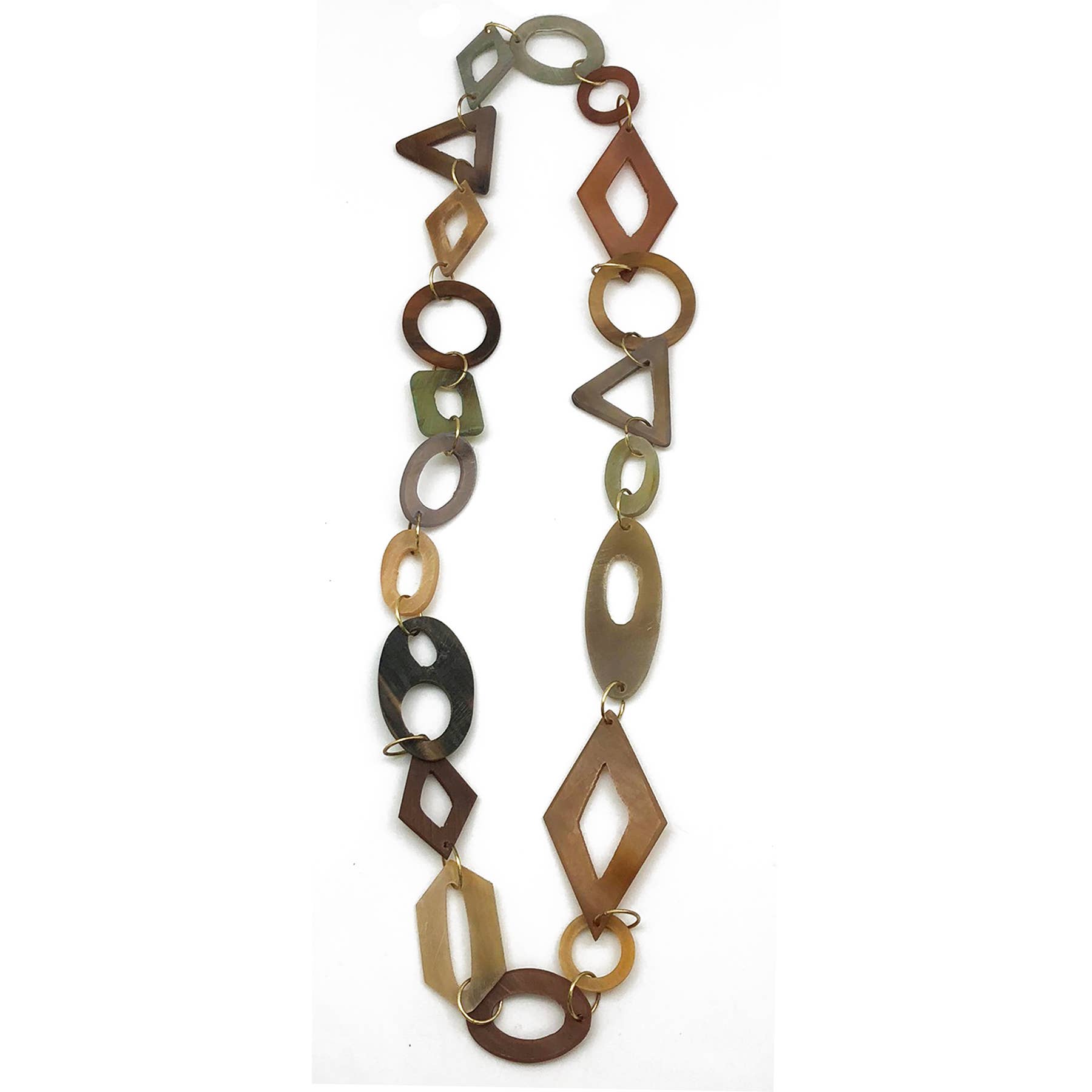 Omala Natural Beige Collection Necklace - Mixed Size Beads