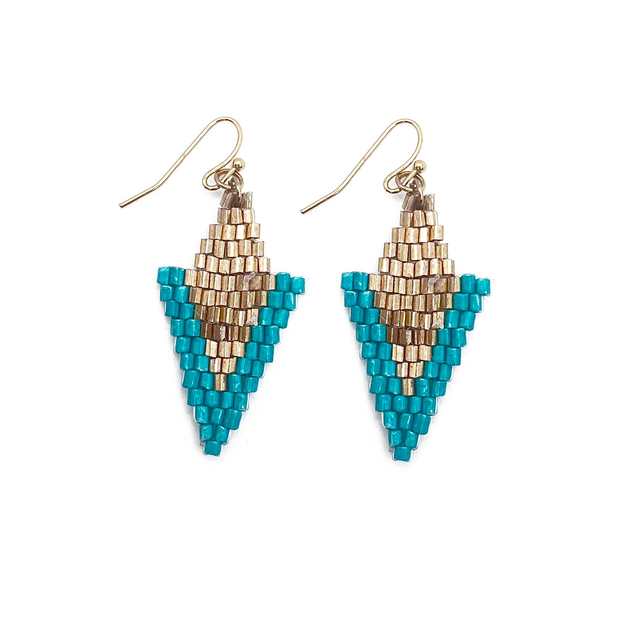 Seed Bead Arrowhead Earrings - Multiple Color Styles