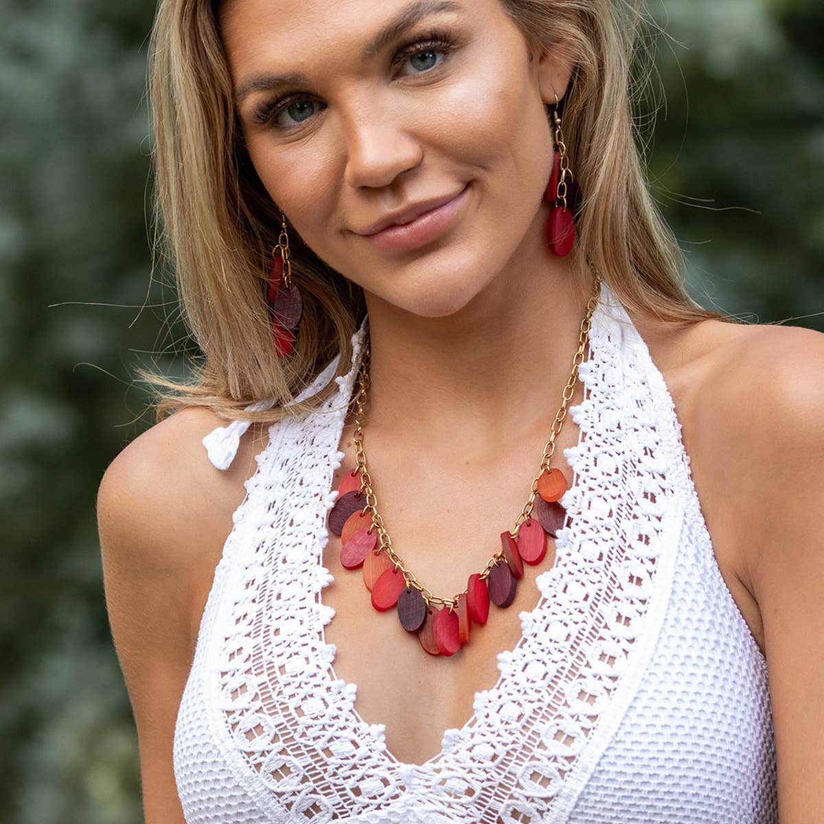 Omala Rosy Cheeks Collection Necklace - Small Ovals on Chain