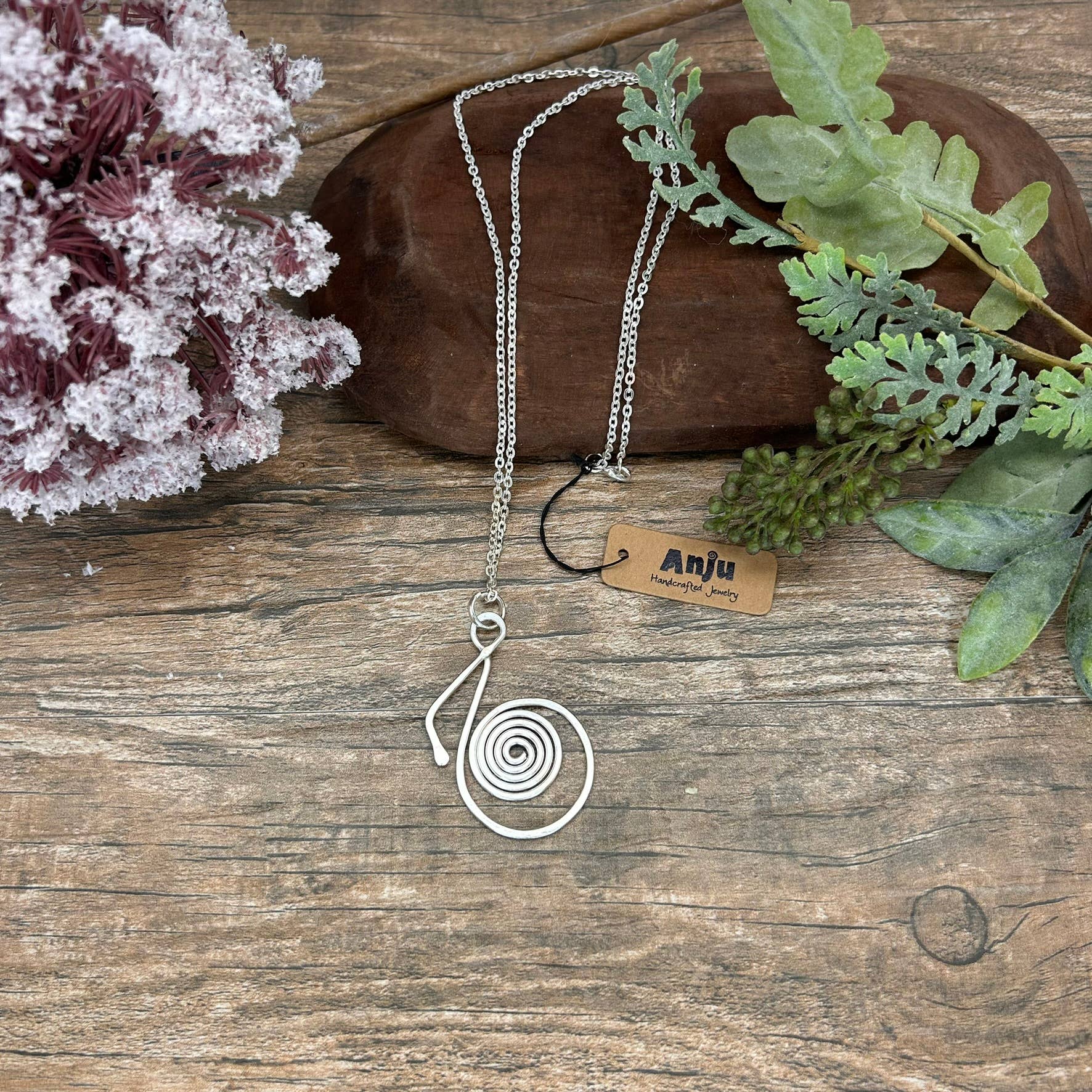 Silver Plated Pendant Necklace - Music Note