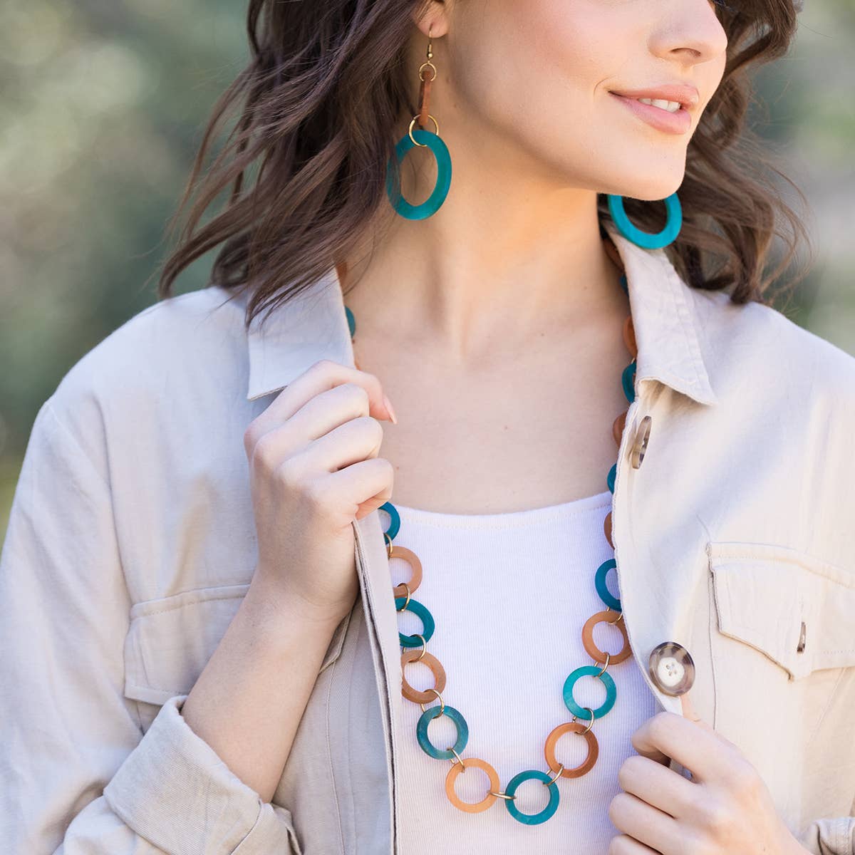 Omala Wildberry Collection Necklace - Small Open Rings