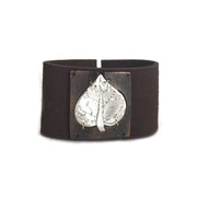 Leather Snap Bracelet - Encased Leaf