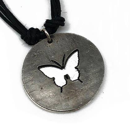 Pewter Necklace - Butterfly