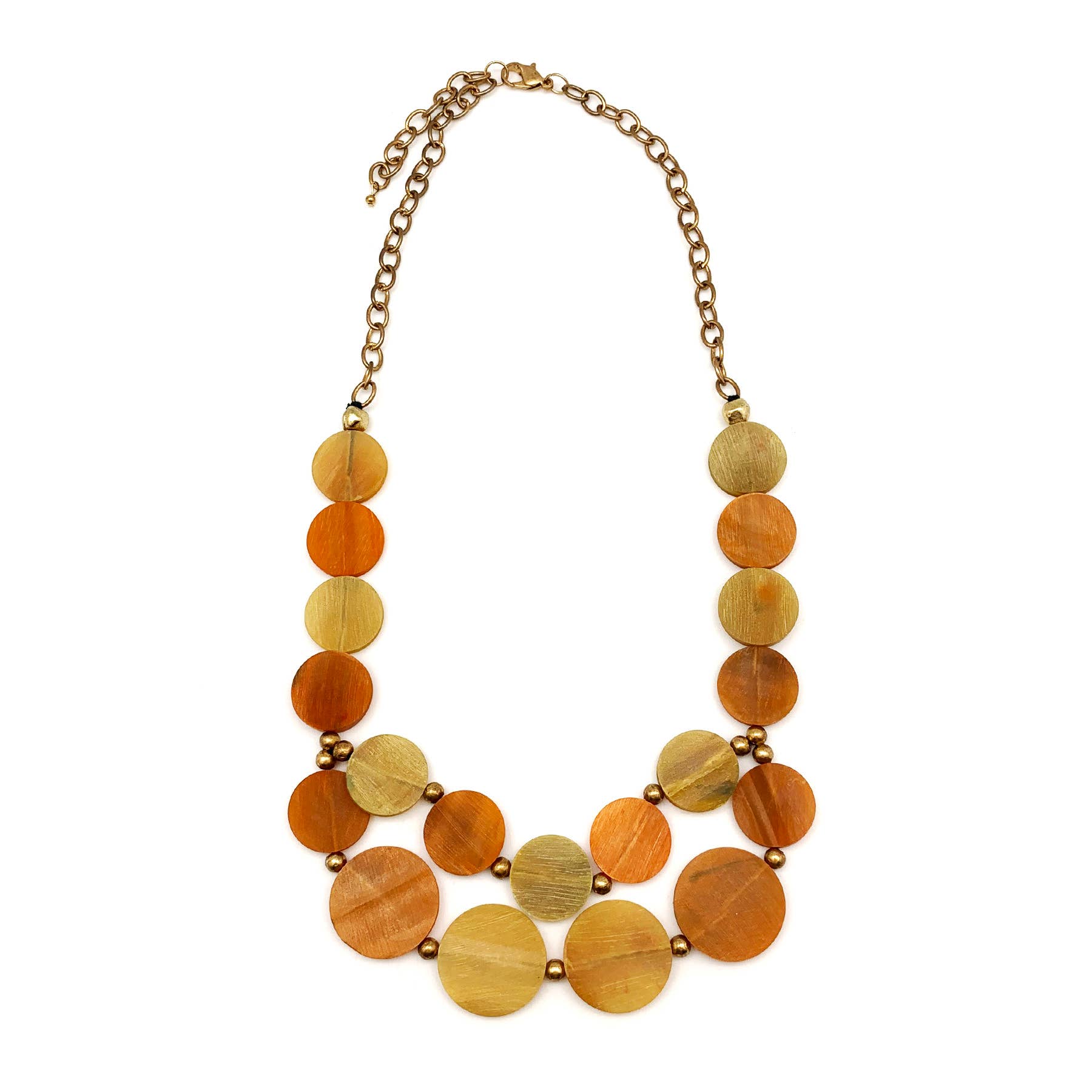 Omala Citrus Sunshine Collection - Discs Bib Necklace