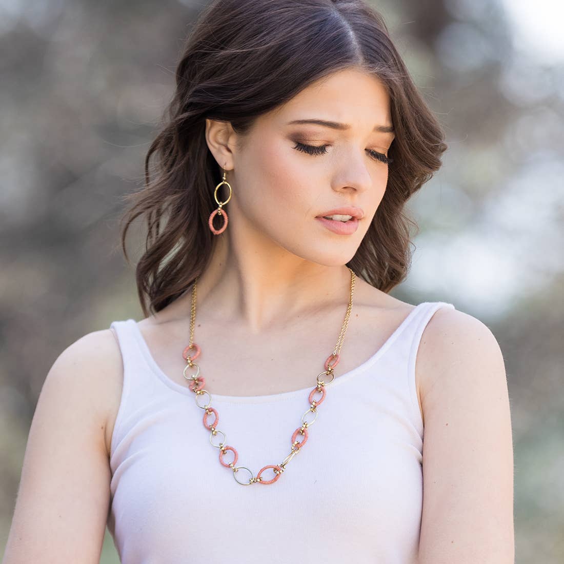 Sachi Terracotta Collection Necklace - Mixed Mini Links