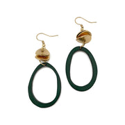 Omala Misty Greens Collection Earrings - Beads and Hoop