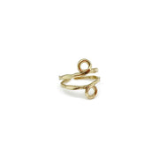 Gold Plated Adjustable Ring - Double Loop
