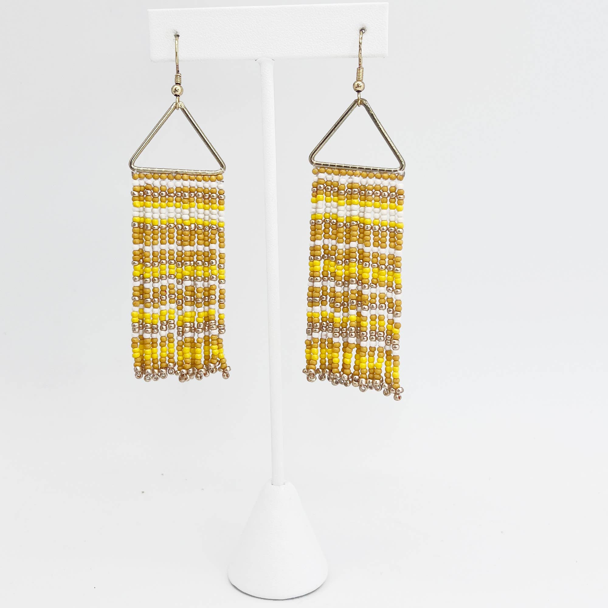 Seed Bead Color Waterfall Earrings - Multiple Color Styles