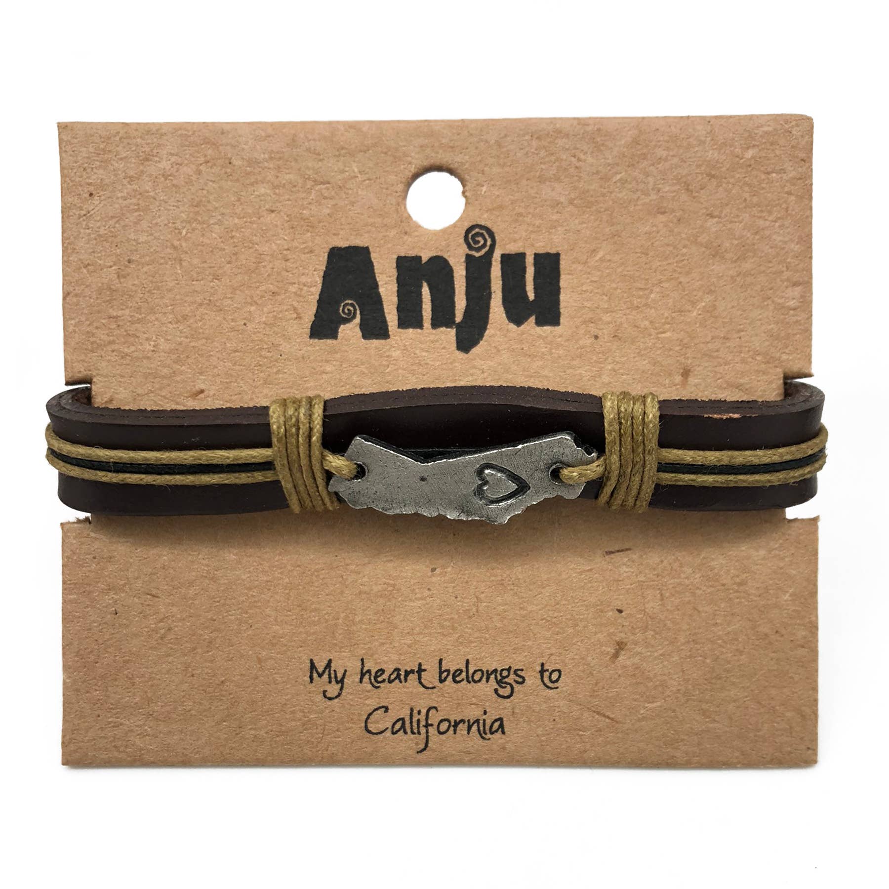 Home State Jewelry - Pewter Leather Bracelet