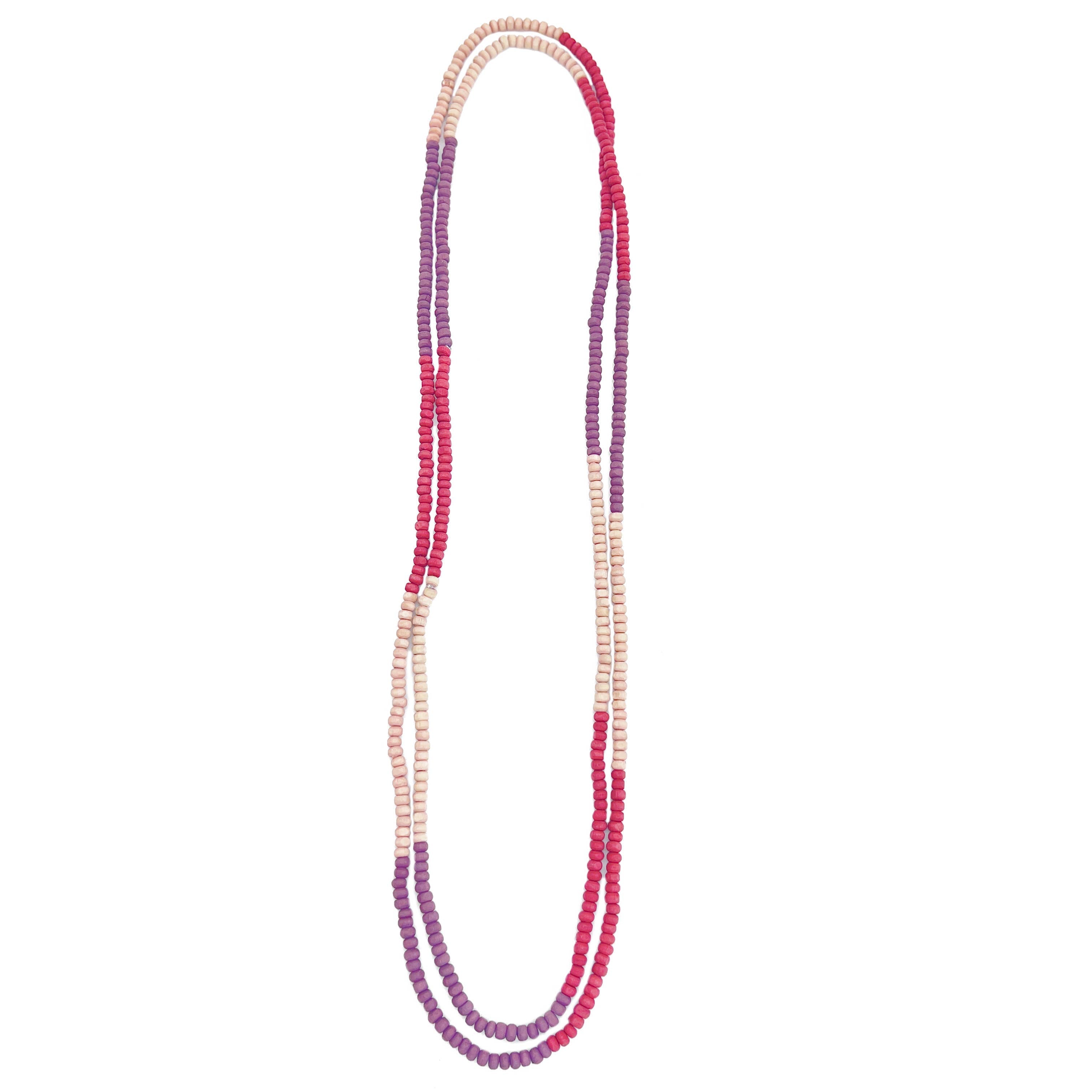 Prismatic Hues Necklace - Red, Purple, Peach