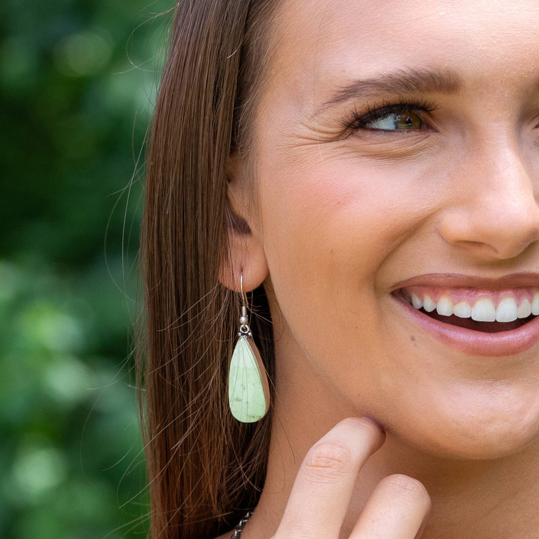 Kashi Semiprecious Stone Earrings - Lemon Chrysoprase