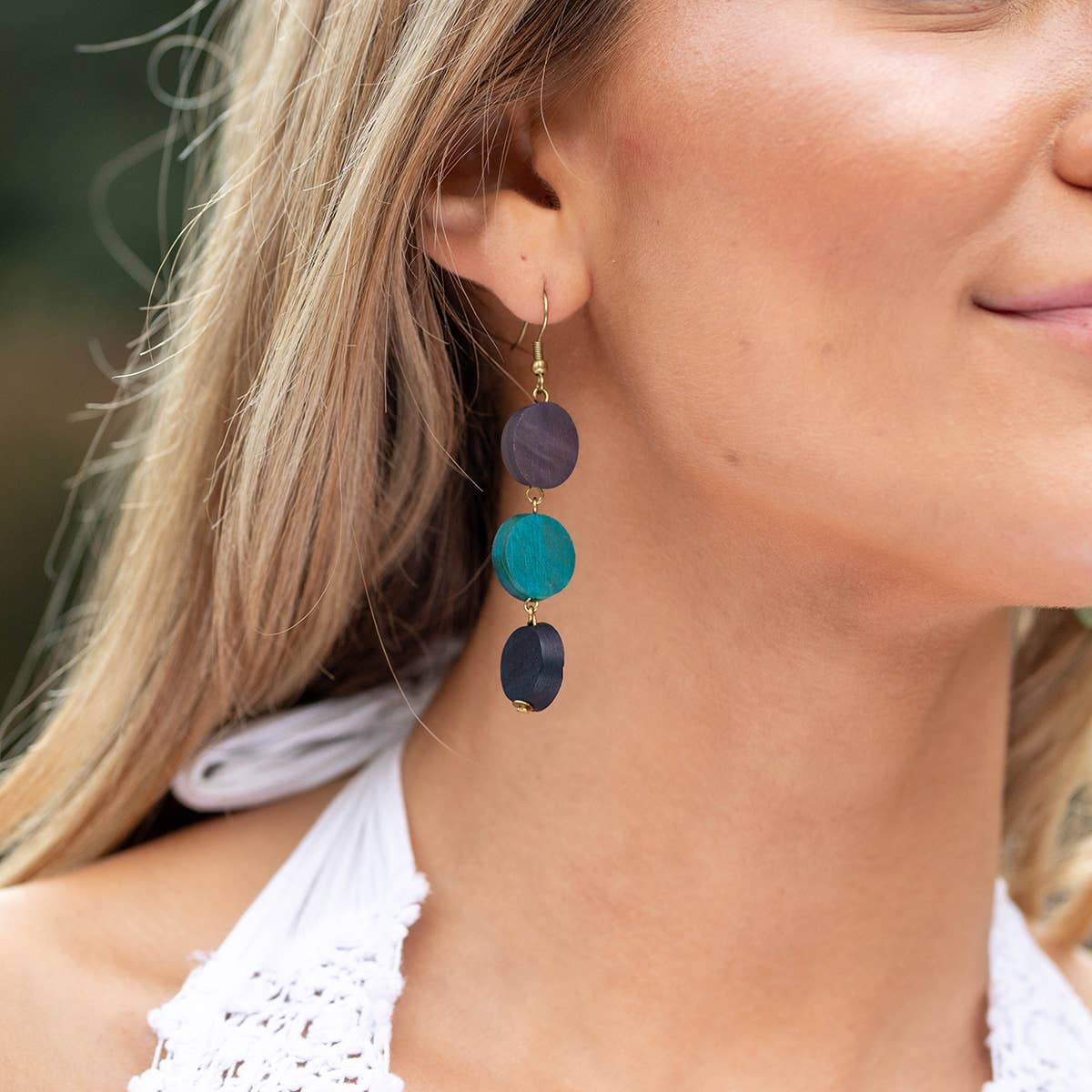 Omala Azure Coast Collection Earrings - Small Circles