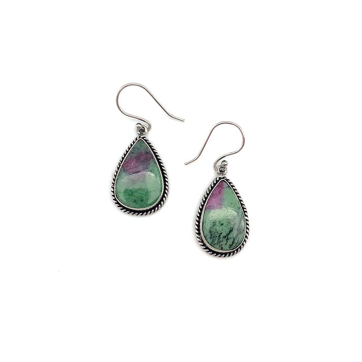 Kashi Semiprecious Stone Earrings - Ruby Zoisite