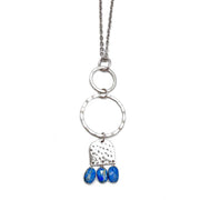Banjara Collection Necklace - Hammered Silver and Lapis