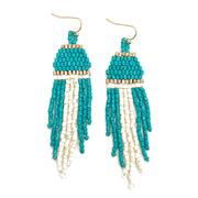 Seed Bead Waterfall Earrings - Multiple Color Styles