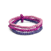 Prismatic Hues Stretch Bracelet - Fuchsia, Pink, Purple