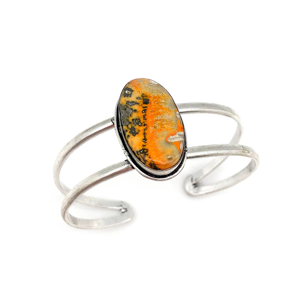 Kashi Semiprecious Stone Cuff Bracelet - Bumblebee Jasper
