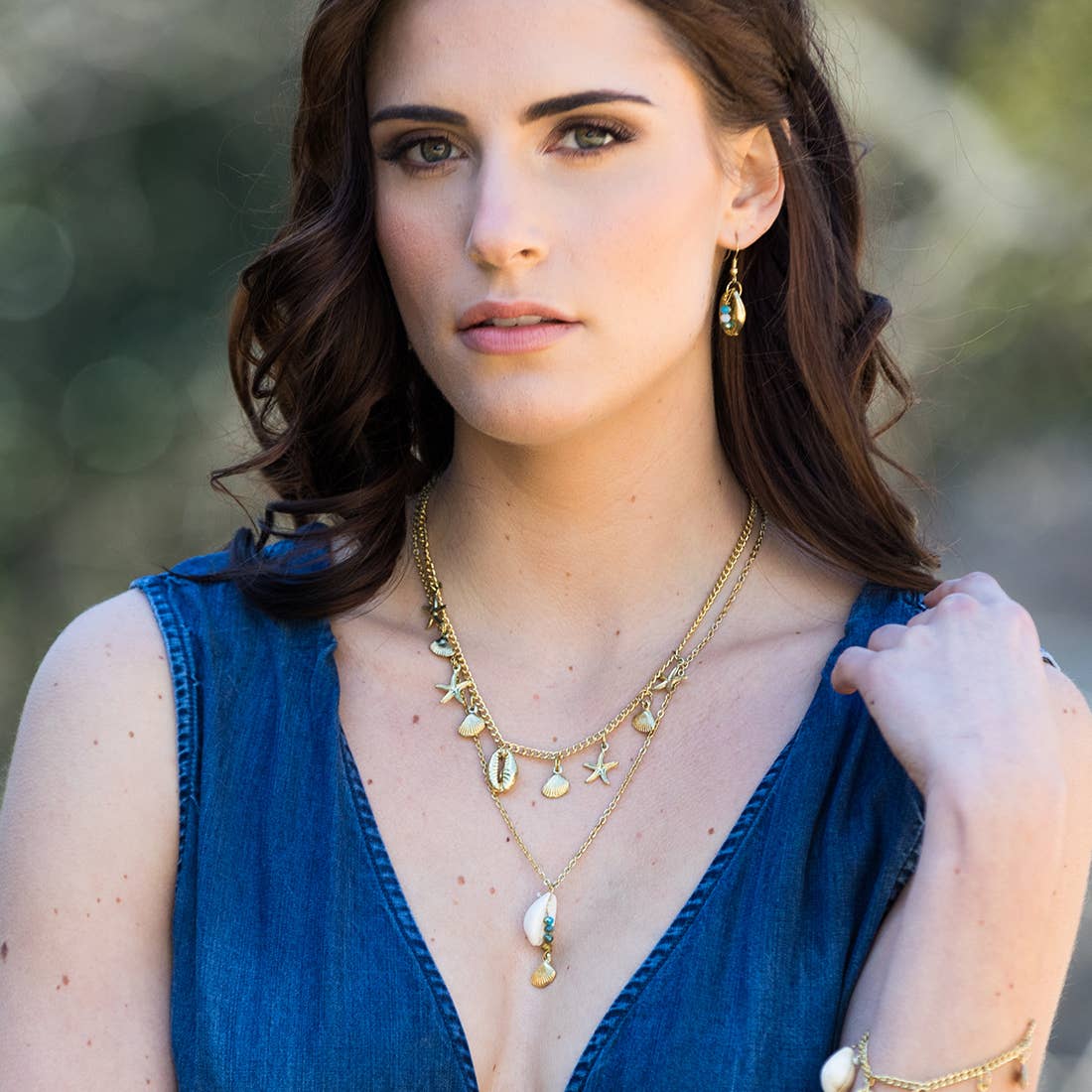 Sachi Golden Coastline Collection Necklace - Chain, 2 Layer