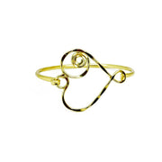 Handcrafted Gold Plated Heart Bracelet