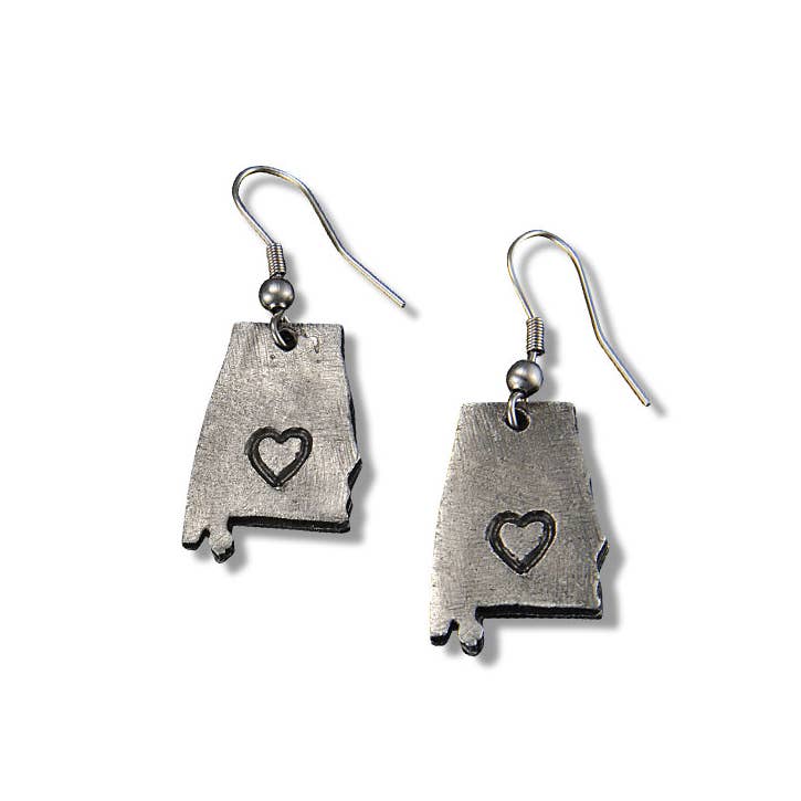 Home State Jewelry - Pewter State Earrings