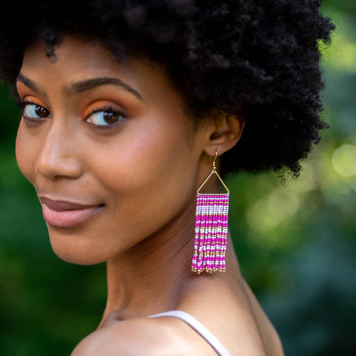Seed Bead Color Waterfall Earrings - Multiple Color Styles