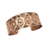 Handcrafted Tribal Eye Pattern Copper Cuff