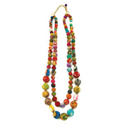 Aasha Dual Strand with Medium and Large Beads Necklace